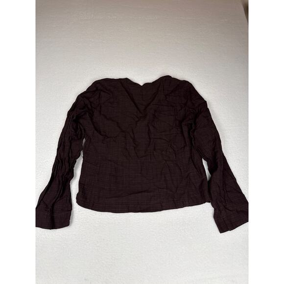 Eileen fisher brown/ purple linen blend jacket? m - Picture 6 of 12